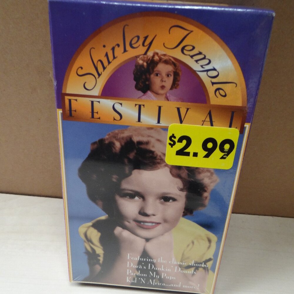 Movie Favorites “Shirley Temple Festival” 4 Feature Black & White VHS - Sealed